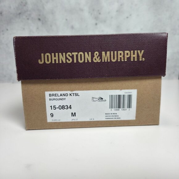 Johnston & Murphy Breland Burgundy Leather Tassel Loafers Mens 9M - Picture 2 of 10